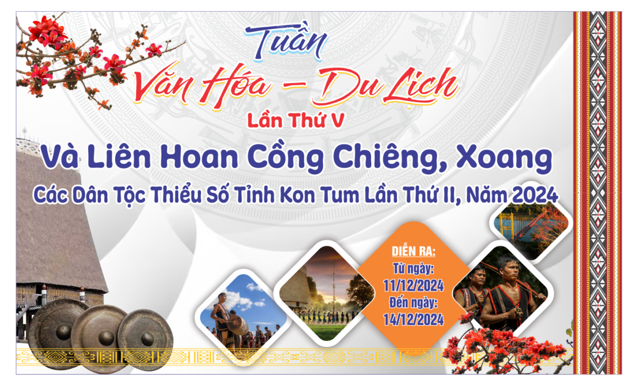 Hưởng ứng Tuần Văn hóa - Du lịch lần thứ V và Liên hoan cồng chiêng các dân tộc thiểu số tỉnh Kon Tum lần thứ II, năm 2024