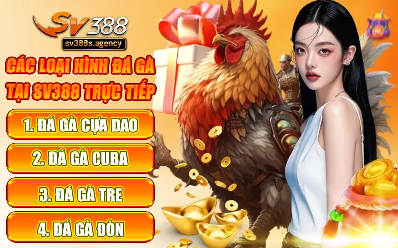 Các loại hình đá gà tại SV388 trực tiếp