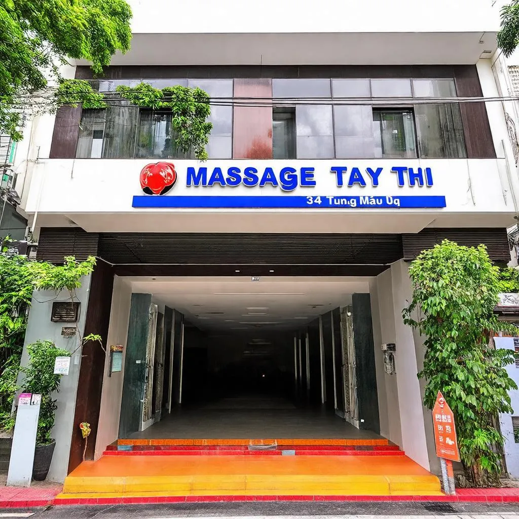 Mặt tiền Massage Tây Thi trên đường Hồ Tùng Mậu, Hòa Minh, Liên Chiểu, Đà Nẵng