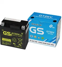 Bình ắc quy GS GTZ6V 12V-5Ah phù hợp nhiều đời Air Blade, lựa chọn phổ biến cho xe tay ga