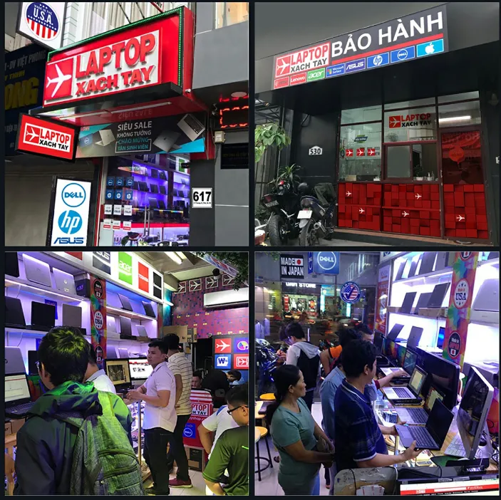 Không gian trưng bày Laptopxachtayshop trên đường 3/2, Quận 10