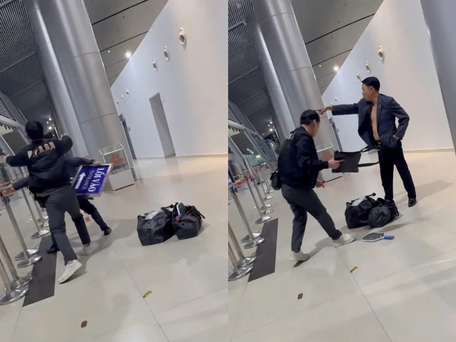 Lực lượng chức năng xử lý vụ gây rối tại nhà ga sân bay Cát Bi, Hải Phòng