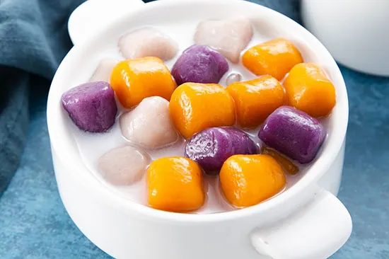 Chè khoai lang dẻo – lưu ý độ chín và độ dẻo của viên khoai