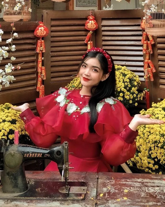 Góc chụp ảnh đậm chất du xuân tại Khóm Coffee & Tea