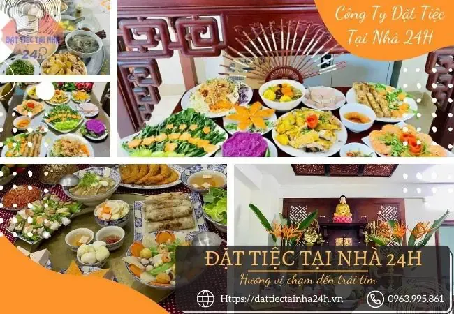 Mâm cỗ ba miền với xôi, gà luộc, canh và các món chiên xào truyền thống