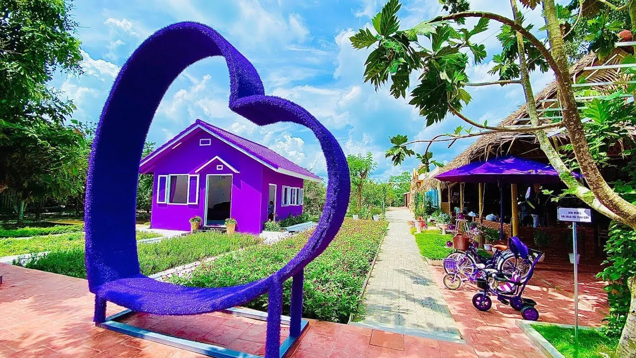 Không gian tím mộng mơ tại Căn nhà màu tím Cần Thơ, góc nào cũng “ăn ảnh”