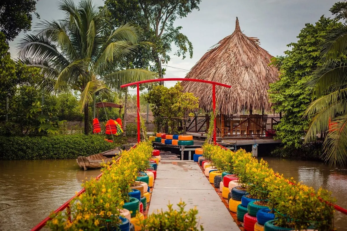 Không gian thơ mộng, bình dị giữa vườn cây xanh ở Xẻo Nhum