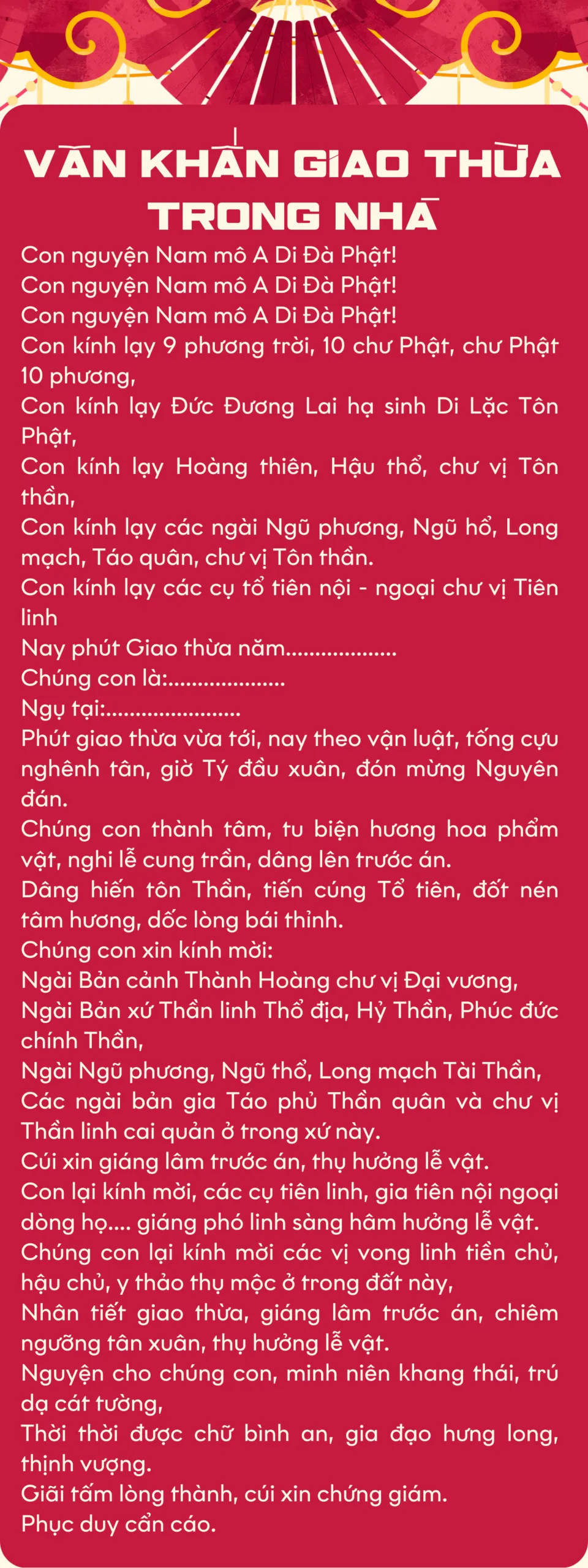 Văn khấn gia tiên giao thừa – giữ gìn bản sắc truyền thống