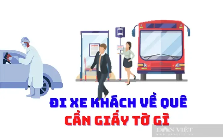 Quầy kiểm soát vé và kiểm tra giấy xét nghiệm tại khu vực lên xe